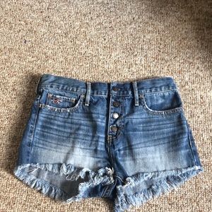 Hollister high rise jean shorts